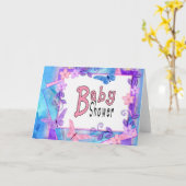 voor altijd vlinders-Baby shower Kaart (Gele Bloem)