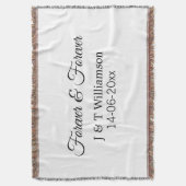 Voor altijd & voor altijd naam koppel datum liefde deken (Voorkant Verticaal)