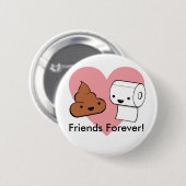 Voor altijd vrienden, Friends Forever. Ronde Button 5,7 Cm (Voorkant /achterkant)