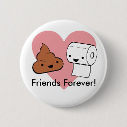 Voor altijd vrienden, Friends Forever. Ronde Button 5,7 Cm