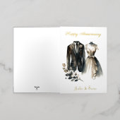 Voor altijd zal ik Jubileum Folie Wenskaart (Buiten Laag)