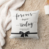 Voor altijd zwarte en witte Kussens zwarte boog (Deken)