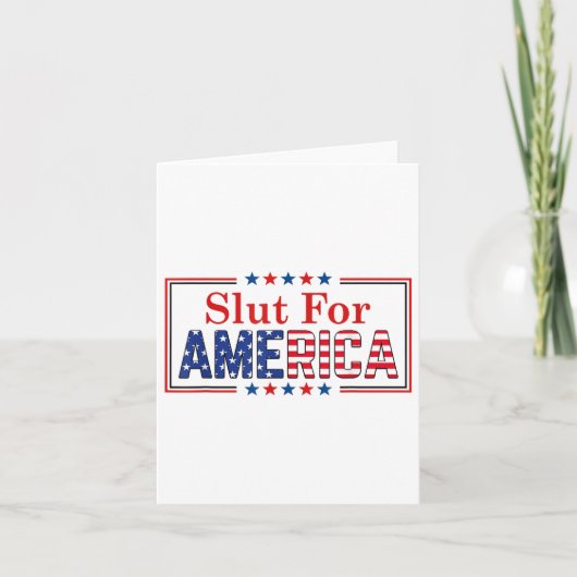 Voor Amerika 4 juli Kaart (Voorkant)