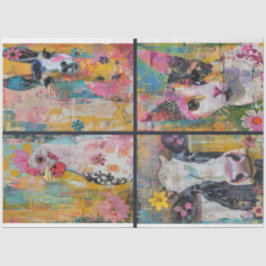 Voor Artiest Boerderij Animal Junk Journal Achterg Tissuepapier