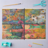 Voor artiest Cat Theme Junk Journal Achtergrond 3 Tissuepapier (Craft)