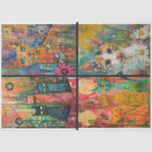 Voor artiest Cat Theme Junk Journal Achtergrond 3