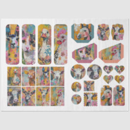 Voor artiesten Boerderij Animal Junk Journal Ephem Tissuepapier