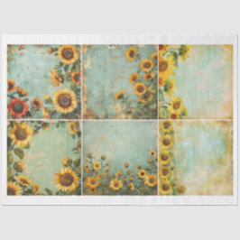 Voor artiesten Crafters  stijl zonnebloemen 2 Tissuepapier