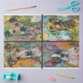 Voor artiesten Hond Theme Junk Journal Achtergrond Tissuepapier (Craft)