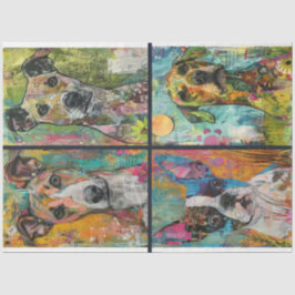 Voor artiesten Hond Theme Junk Journal Achtergrond Tissuepapier