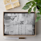 Voor artiesten Zwart Wit Grote Ephemera Tissuepapier (Geschenk)