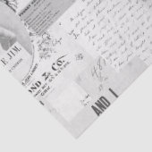 Voor artiesten Zwart Wit Grote Ephemera Tissuepapier (Detail)