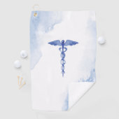 Voor artsen en verpleegkundigen. Medische Caduceus Golfhanddoek (Insitu)