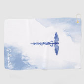 Voor artsen en verpleegkundigen. Medische Caduceus Golfhanddoek (Horizontaal)