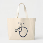 Voor artsen en verpleegkundigen. Medische stethosc Grote Tote Bag (Voorkant)