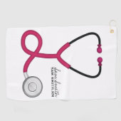 Voor artsen en verpleegkundigen roze medische stet golfhanddoek (Horizontaal)