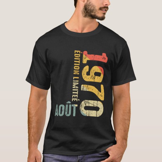 voor augustus 1970 jaar 1970 1970 sinds 1970 1970 t-shirt (Voorkant)