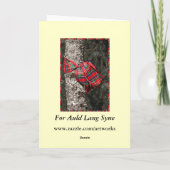 Voor Auld Lang Syne Scottish Happy New Year Kaart (Achterkant)