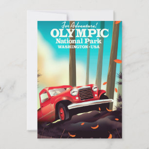 Voor avontuur! Olympisch Nationaal Park Washington Kaart