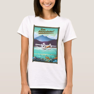 Voor Avontuur! Reclameposter voor zeevliegtreizen T-shirt