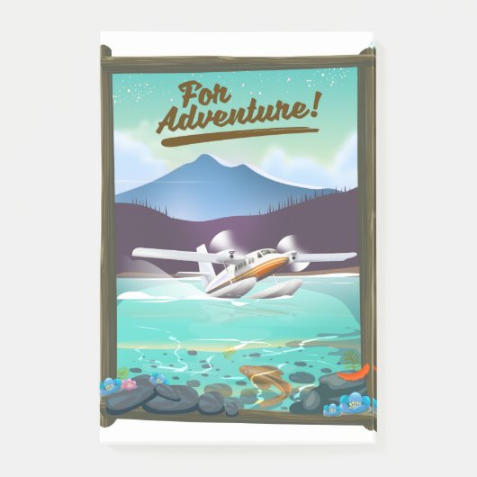 Voor avontuur! Reisposter voor het zee-vliegtuig Post-it® Notes (Voorkant)