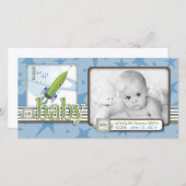 Voor Baby Boy Photo Card Aankondiging (Voorkant / Achterkant)