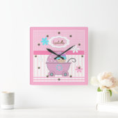 Voor baby girl vierkante klok (Huis)