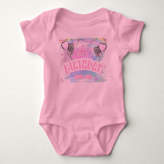 Voor Baby Girls Verjaardag Design Romper