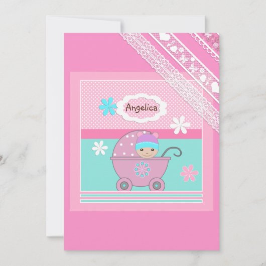 Voor baby meisje kaart (Voorkant)