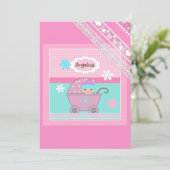Voor baby meisje kaart (Staand voorkant)