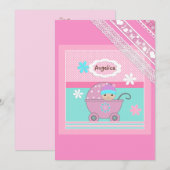 Voor baby meisje kaart (Voorkant / Achterkant)