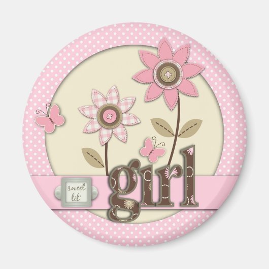 Voor Baby Meisje Magneet 2 (Voorkant)