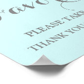 Voor Baby shower roze Waterverf blauw Poster (Hoek)