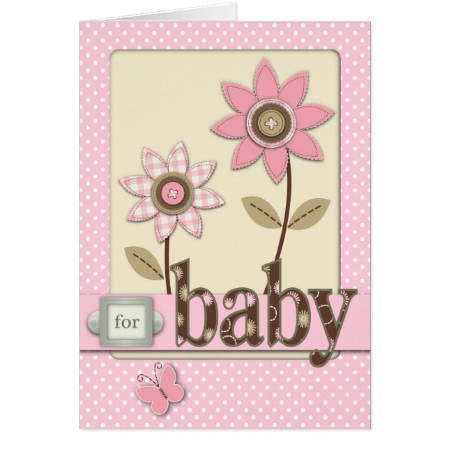 Voor babymeisjeskaart (Voorkant)