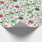 Voor Banjo-spelers is het kerstboomschilderpatroon Cadeaupapier (Hoek)