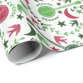 Voor Banjo-spelers is het kerstboomschilderpatroon Cadeaupapier (Rol Hoek)