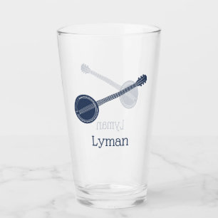 Voor banjo-spelers Navy Blue op maat Glas