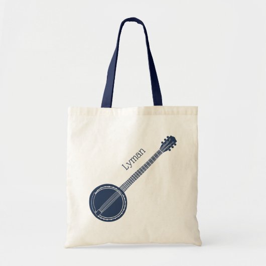 Voor banjo-spelers Navy Blue op maat Tote Bag (Voorkant)