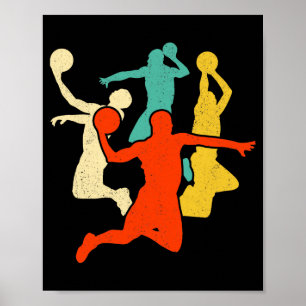 Voor Basketbal Retro Vintage Poster