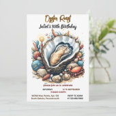 Voor Beach Seafood parel oester gebraden 30e verja Kaart (Staand voorkant)