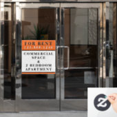 Voor bedrijfseigen signaal voor huurborduren raamsticker (Kantoordeur)