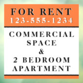 Voor bedrijfseigen signaal voor huurborduren raamsticker (Vel 3)