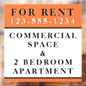 Voor bedrijfseigen signaal voor huurborduren raamsticker (Vel 2)