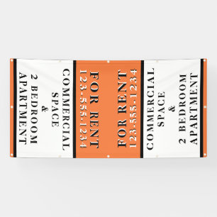 Voor bedrijfseigen signaal voor huurborduren spandoek