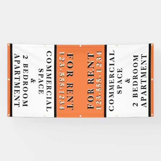 Voor bedrijfseigen signaal voor huurborduren spandoek (Horizontaal)