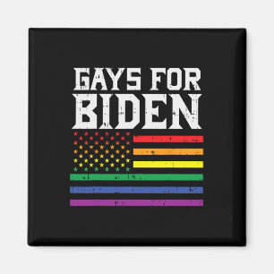 Voor Biden 2020 US Flag LGBT Rainbow Joe President Magneet