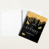 Voor bijen gelukkig zwarte hommels glitter monogra planner (Display)