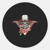 Voor biljartkampioenen - Smoking Wings SKU Ronde Sticker (Voorkant)