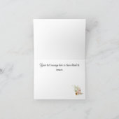 Voor, Binnen & Achter Bloemen Drop Douche Dank u Bedankkaart (Binnen)