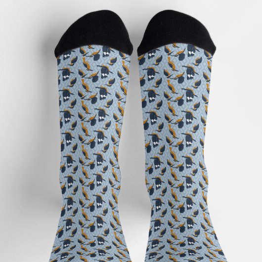 Voor "Bird Lovers Cozy Kingfishers Pattered" Sokken (Top)